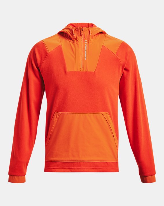 เสื้อฮู้ด UA RUSH™ Fleece สำหรับผู้ชาย in Orange image number 5